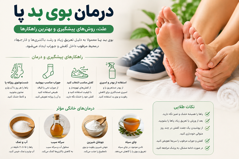 درمان بوی بد پا؛ راهنمای کامل پیشگیری، علتها و بهترین روشهای از بین بردن بوی پا