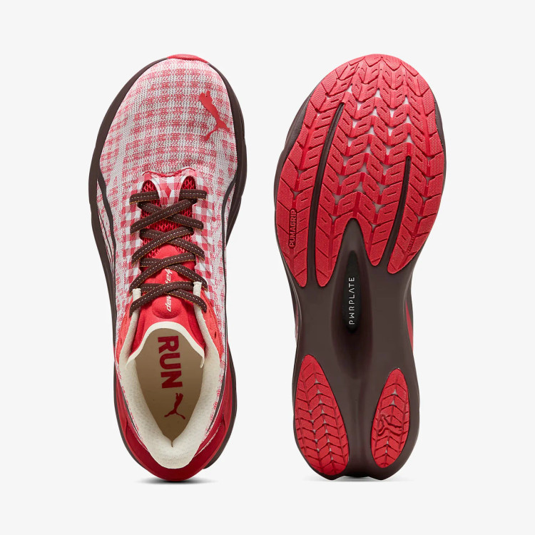 کفش اورجینال و پیاده روی Puma Deviate NITRO 4 Check All Time Red