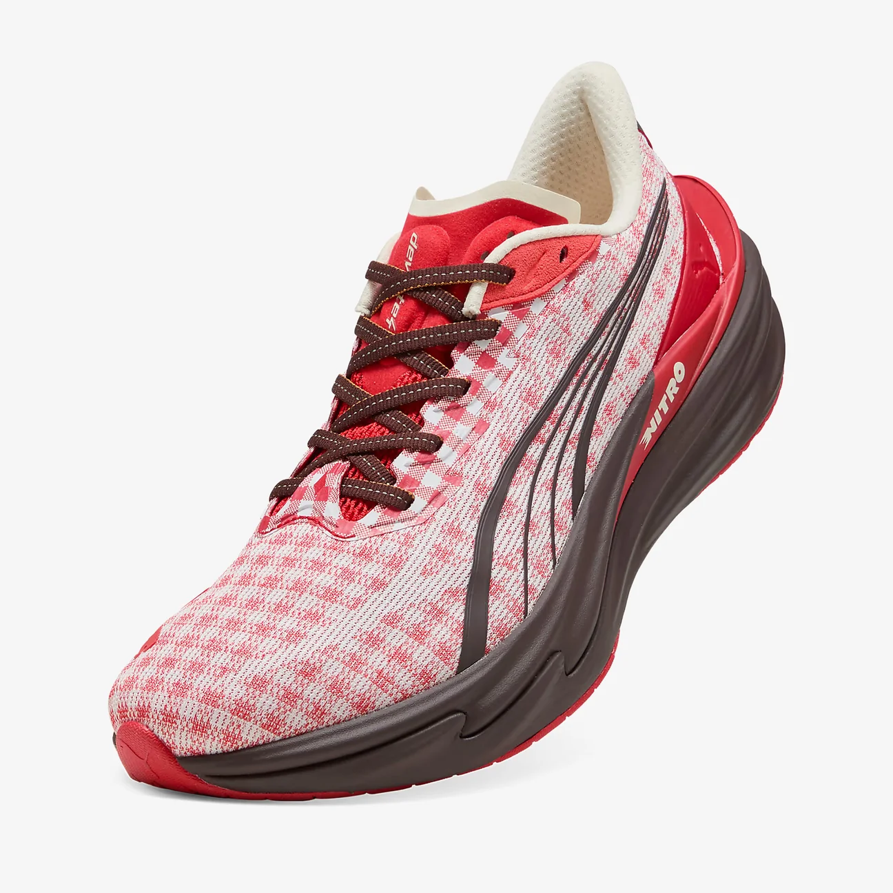 کفش اورجینال و پیاده روی Puma Deviate NITRO 4 Check All Time Red