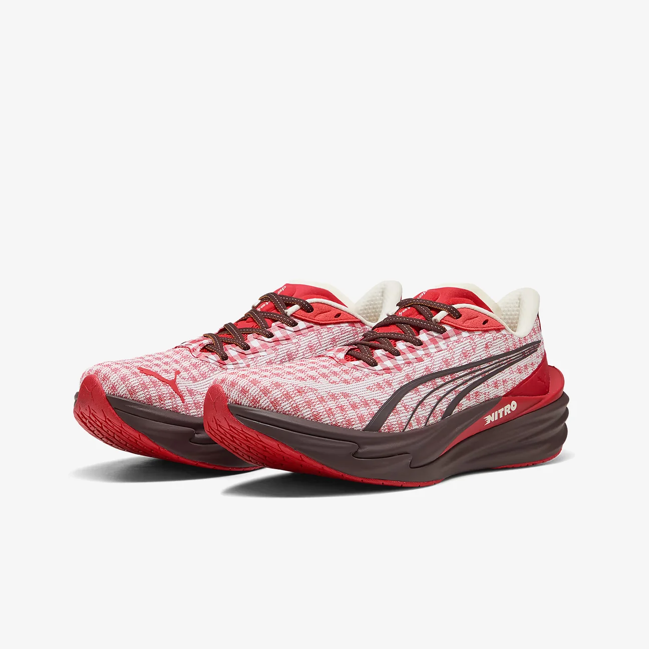 کفش اورجینال و پیاده روی Puma Deviate NITRO 4 Check All Time Red