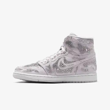 کفش اورجینال استایل و کژوال Jordan Air Jordan 1 Retro High OG x Swarovski 'Vast Grey' (W)