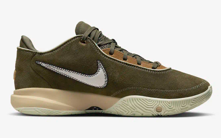 کفش اورجینال بسکتبال Nike LeBron 20 Olive Suede